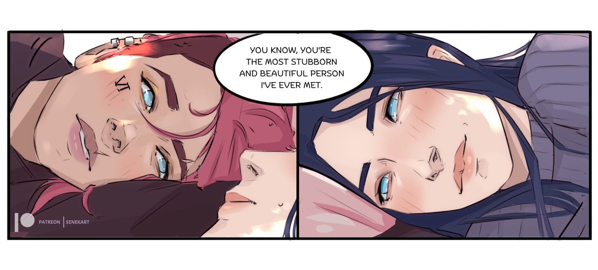 "-you're the most stubborn and beautiful person I've ever met"