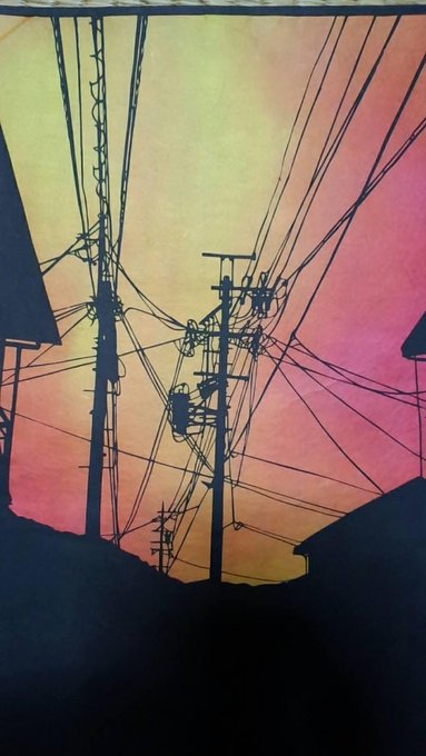 「power lines scenery」 illustration images(Latest)｜21pages