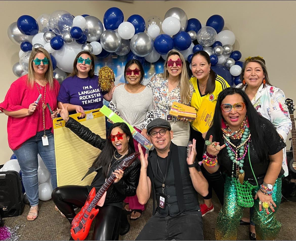 errelementary's tweet photo. Language Rock⭐️s!! A huge thank you to Mrs. Cumbie and the Dayton ISD Multingual Department for providing this professional development and the goodie bags full of supplies for our staff. 💜 @BroncoEBs 
#DaytonISDMultilingualSymposium https://t.co/rTb0H3aO4n