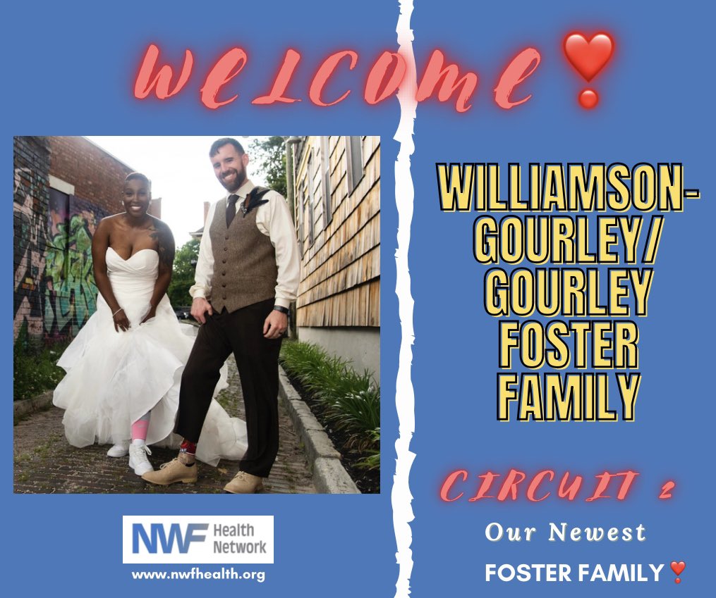 Please join us in welcoming the Williamson-Gourley/Gourley Family as one of the newest licensed foster families in Circuit  2❣️ We are so thankful for your YES, and thanks for making a difference❣️
#keepsayingYES 💖
#NWFfosterfamilysupport💖
#StoriesOfStrength 💖