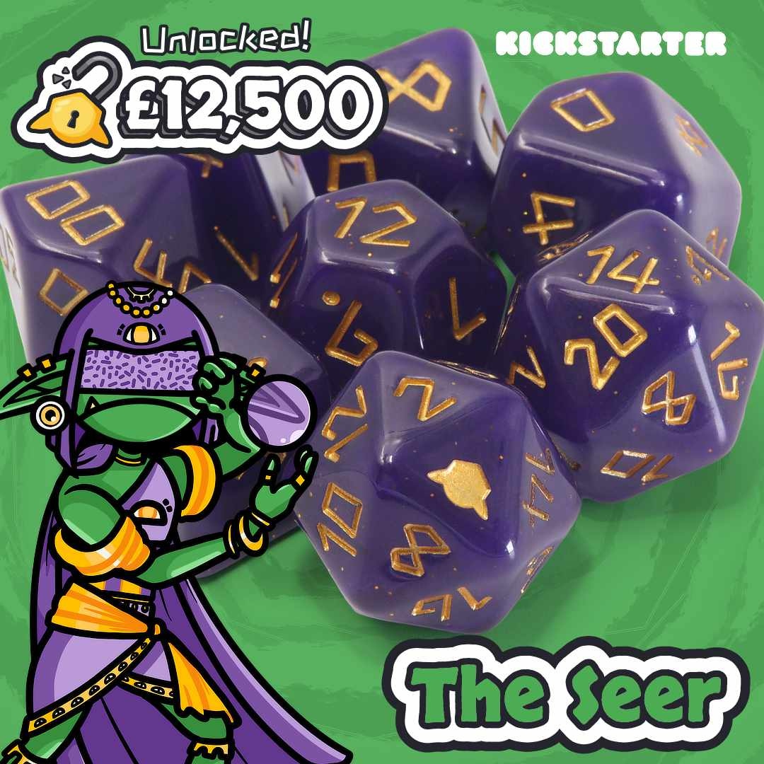 DiceGoblinUK's tweet photo. The Seer has joined the party! 🔮
The Medic is up next 🩸
Campaign 👉 https://t.co/dix1pnU0hi
#dicegobin #dice #dnddice #rpgdice #dnd #kickstarter #dndkickstarter #dicekickstarter #boardgames #dnd5e #tabletopgames #ttrpg #tabletoprpg #tabletop https://t.co/tTET0YIutA