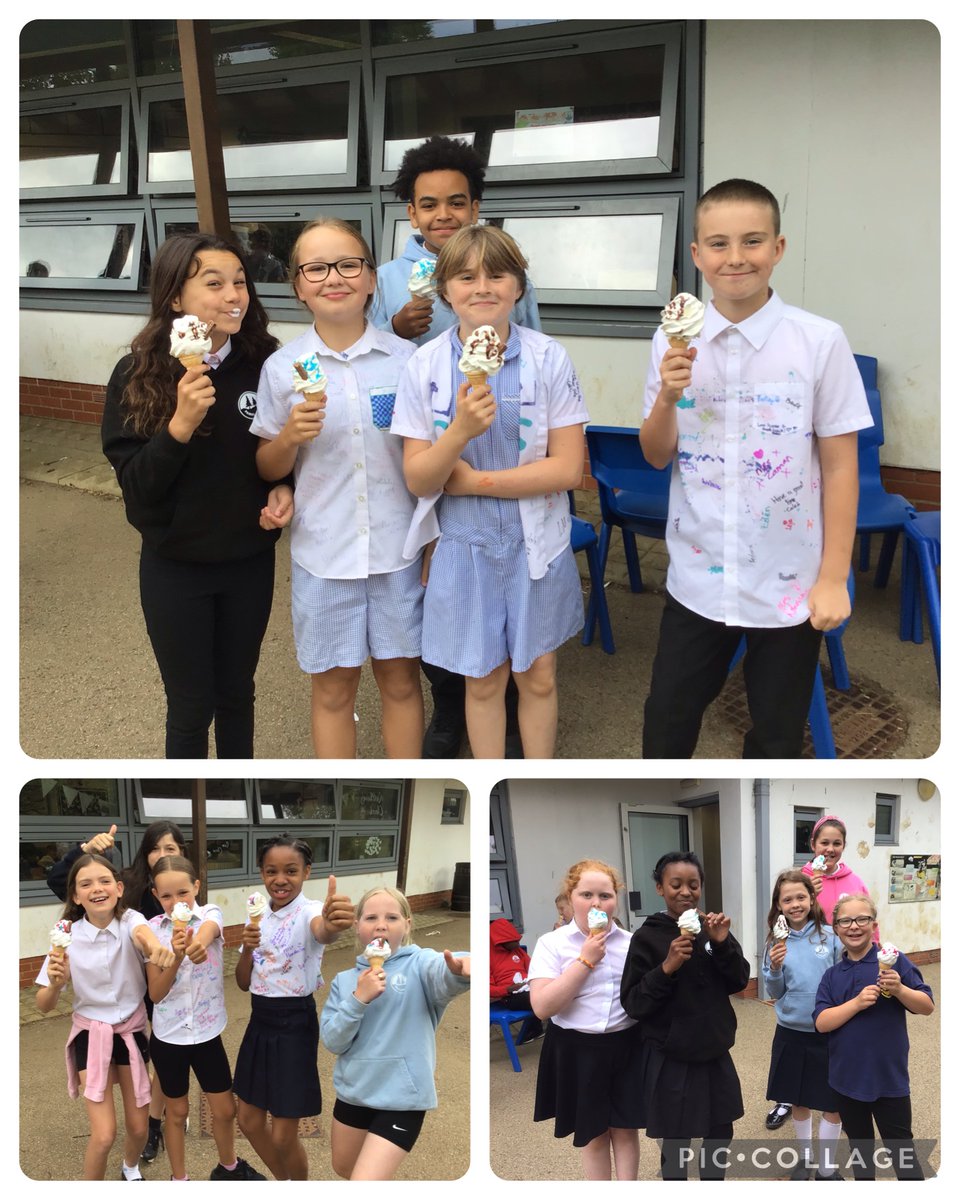 Ice creams all round on the last day for Year 6!