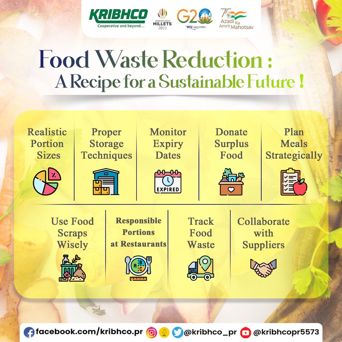 Did you know that millions of tons of food are wasted each year, while millions still go hungry? 

It's time for a change! Let's work together to reduce food waste and create a more sustainable world. 

#ReduceFoodWaste #FoodSustainability #FoodWasteAwareness
