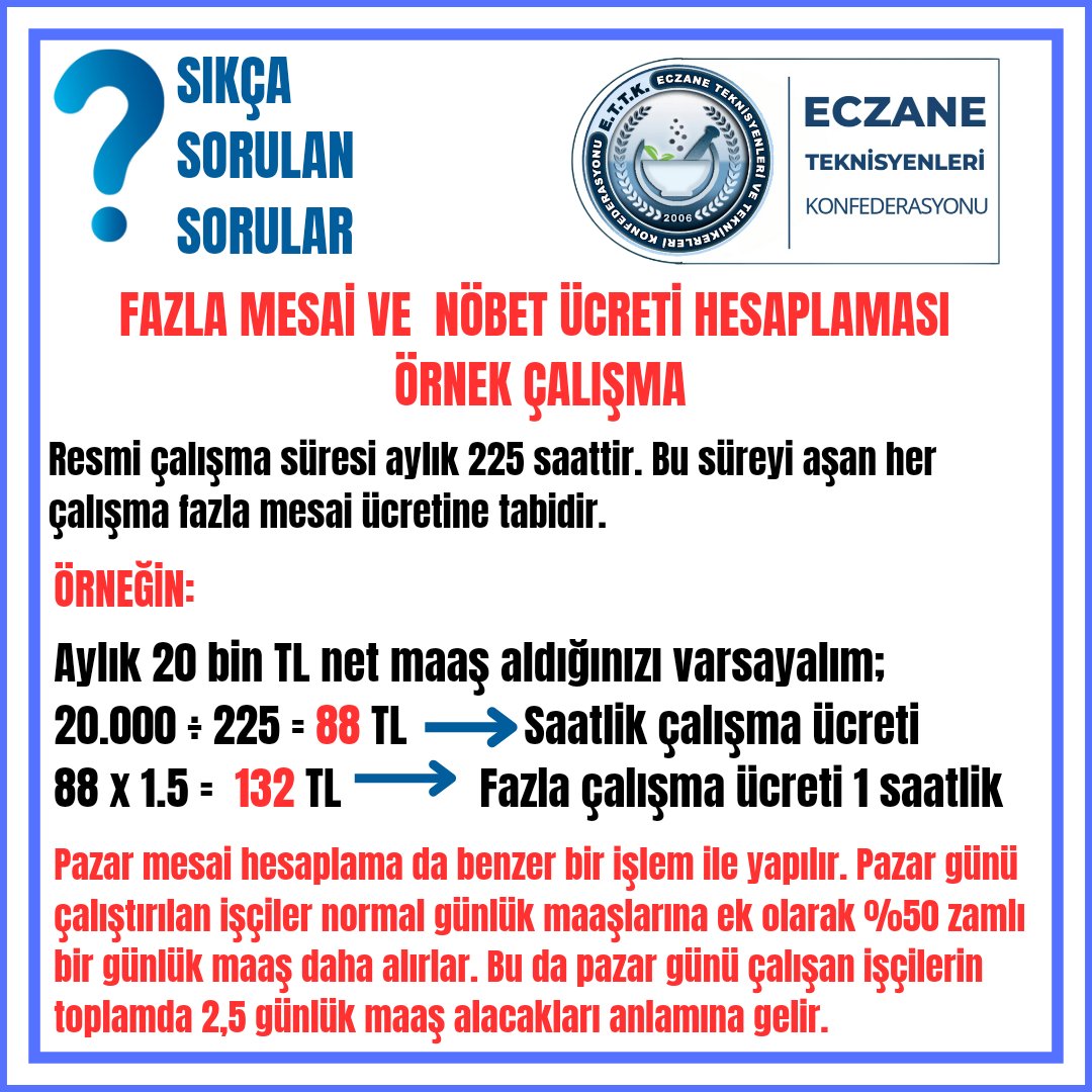 Fazla mesai ve nöbet ücretleri hesaplaması hakkında !

.
.
.
.
.
#soru #cevap #sosyalhaklarımız  #banasorusor #eczaneteknisyeni #fazlamesai #nöbet #eczaneteknisyeni  #eczaneteknikeri  #pharmacytech  #eczane  #eczacilik  #eczaneteknikeri #eczanehizmetleri #eczaneteknisyenleri