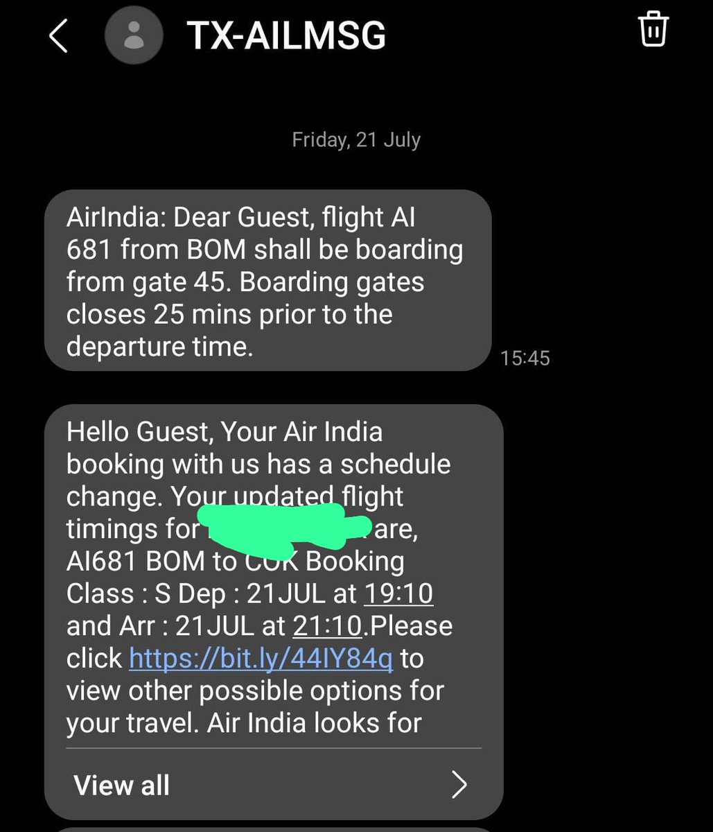 cpajaykumar's tweet photo. @airindia Now the revised flight is also delayed by 2 hours. Boarding has still not started and no one at the gates fir a 19:10 flight. Is there no way to reprimand @airindia for this gross negligence? @JM_Scindia @AAI_Official https://t.co/J2ZOq4DPut