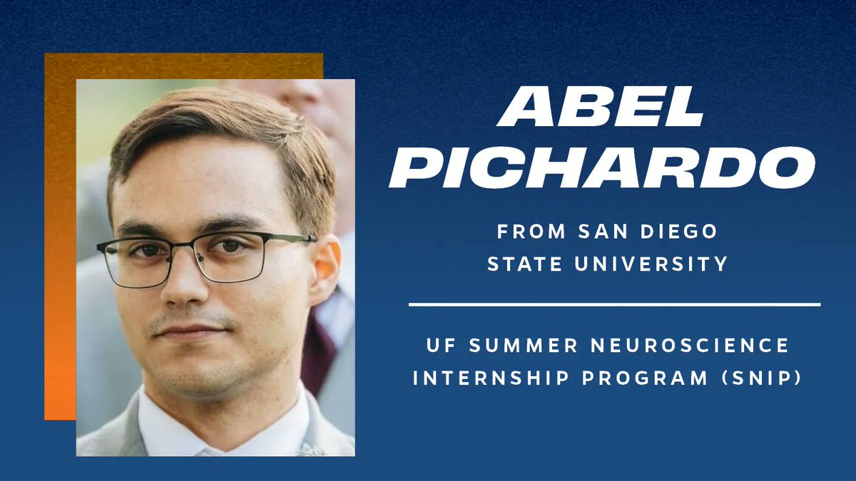UFNeuroscience's tweet photo. Meet Abel! A junior at @SDSU, Abel Pichardo is completing his SNIP research experience under the mentorship of Dr. Eric Porges. #SNIP23 https://t.co/DyJwhhxBCg