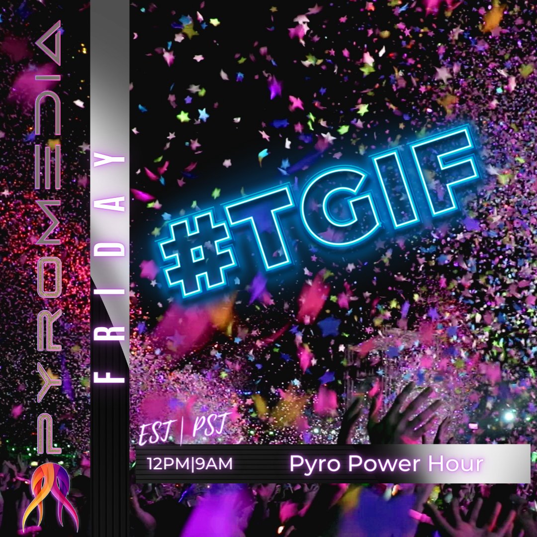 pyromedianet's tweet image. 🔥🎉 TGIF, Pyro Family! You made it! 🎉🔥 What a phenomenal week it's been, filled with productivity and impact. 💪 Now, it's time to celebrate your hard work and dedication with a bang! 💥 

#PyroPowerHour #WeekendVibes #ExplosiveContent #ThankYouPyroFamily #PyroManiacs #TGIF