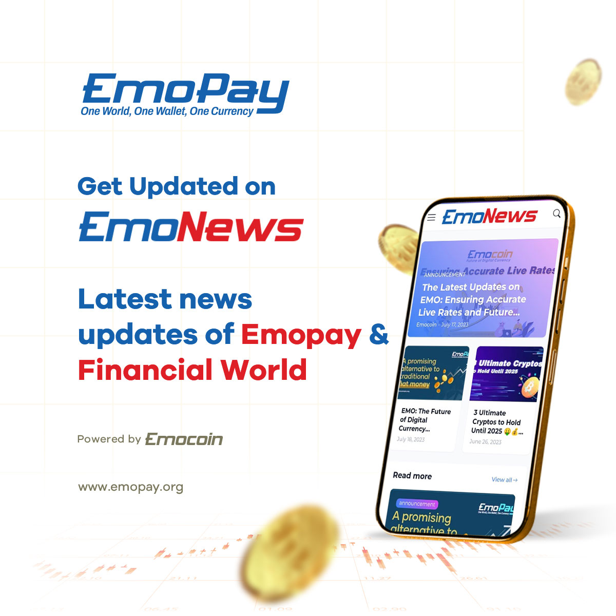 #Emonews is just a click away!🚀
Our user-friendly platforms ensure you stay informed wherever you go.🌐

Visit 👉🏻 emonews.digital

#FinancialUpdates #Crypto #StayInformed #Emopay #BreakingNews #Finance #innovation #Emocoin #article #cryptocurrency #insights #Analytics