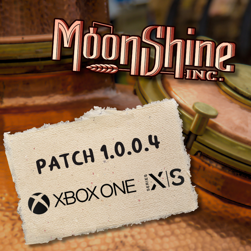 🪡 Sew up time!
In the new #PATCH 1.0.0.4 on #Xbox consoles, we've made a few changes in the tutorial and repaired some input malfunctions and blocks. 
Check our Discord: discord.gg/WMKV9kztNV for #Patchnotes.

Moonshine on Xbox: bit.ly/xbox-moonshine

#IndieGame #Moonshiners
