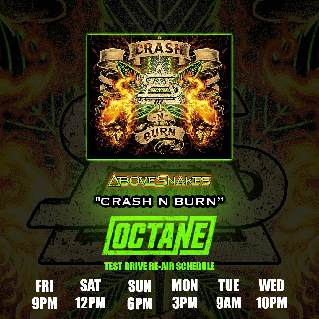 RiffMediaGroup's tweet photo. Check out the boys in @Abovesnakesband on @SXMOctane' #OctaneTestDrive. Third time's a charm. #CrashNBurn #HardRock #NewRock #NewMusic #NewMusicFriday #SXMOctane #Octane #AboveSnakes #AssSyndicate @josemangin @CiBabs @shannongunz @jesealeeshow https://t.co/3Exea08zpr