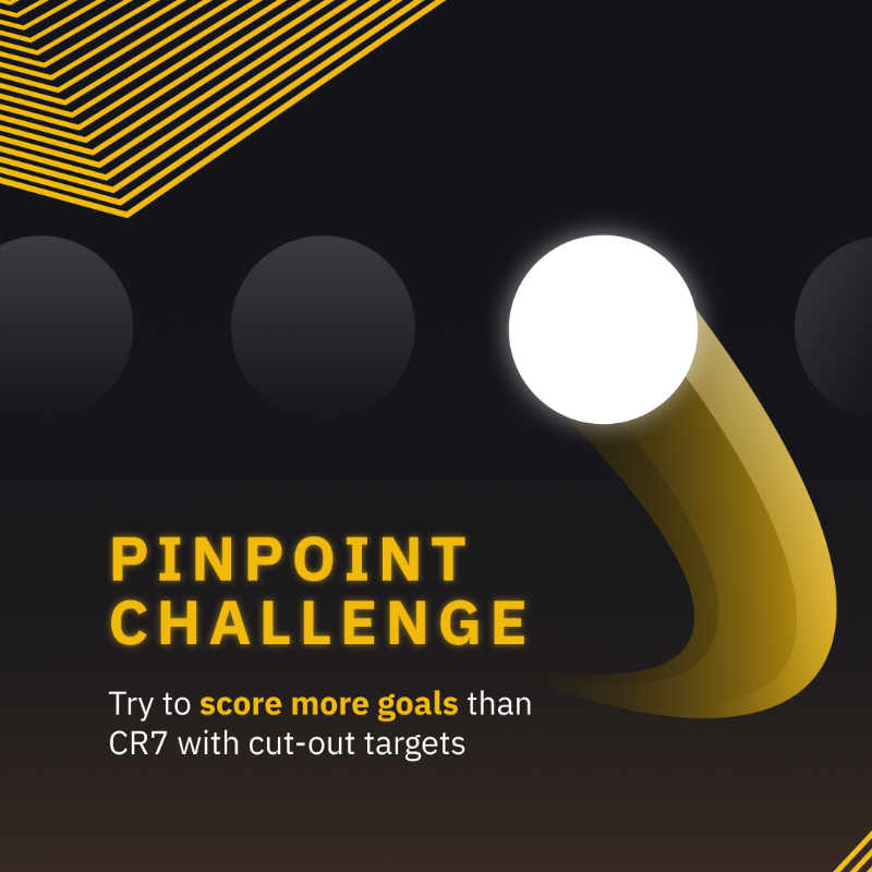 binance's tweet photo. Compete against greatness.

Take on @Cristiano Ronaldo in-person with a number of football challenges. 

An experience exclusive to holders of the Super Super Rare (SSR) ForeverCR7: The GOAT NFTs.

Here's some of the challenges 👉