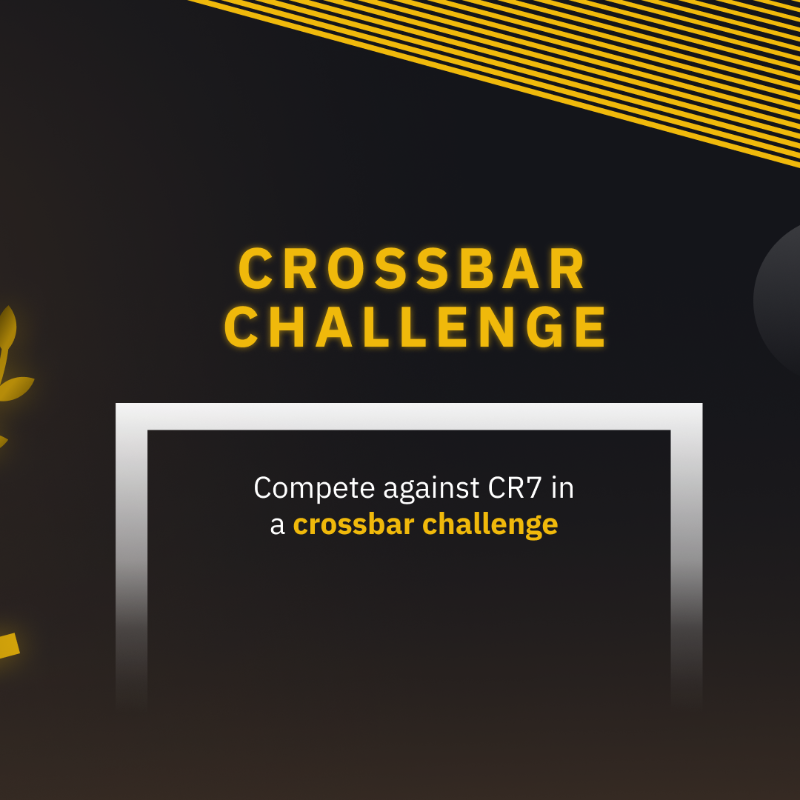 binance's tweet photo. Compete against greatness.

Take on @Cristiano Ronaldo in-person with a number of football challenges. 

An experience exclusive to holders of the Super Super Rare (SSR) ForeverCR7: The GOAT NFTs.

Here's some of the challenges 👉