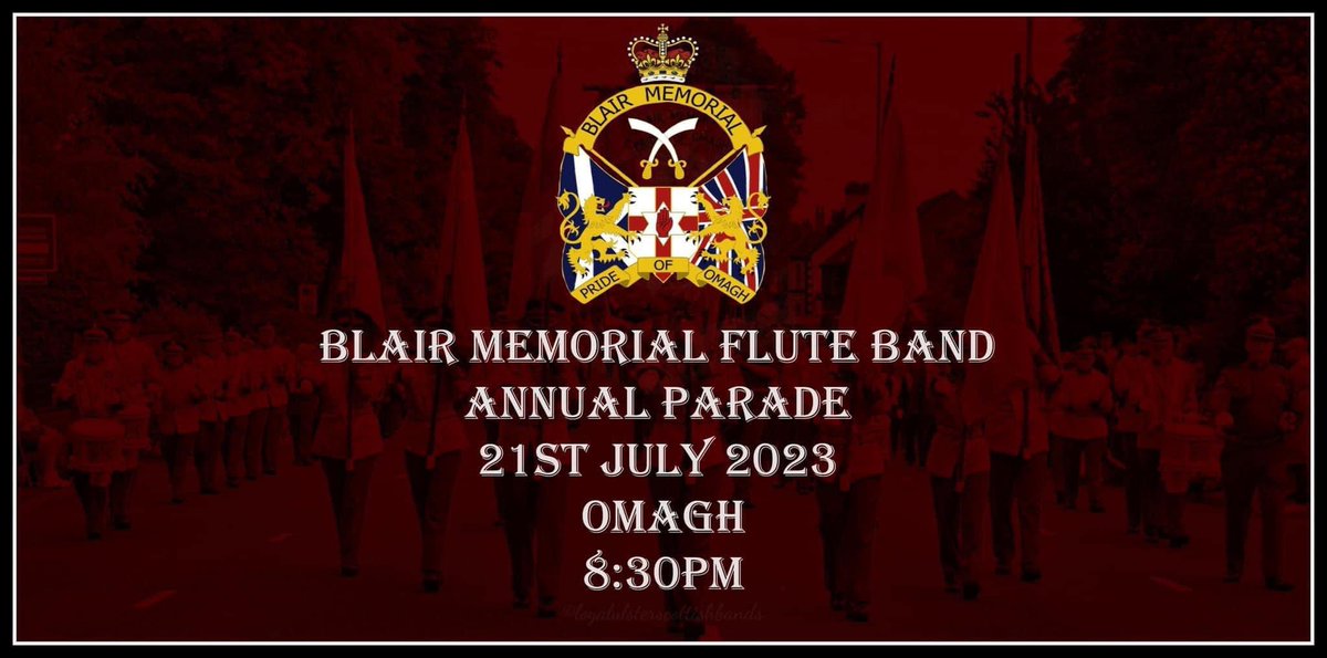 We will be attending the Blair Memorial annual parade tonight.  Best of luck to the hosts.  🇬🇧