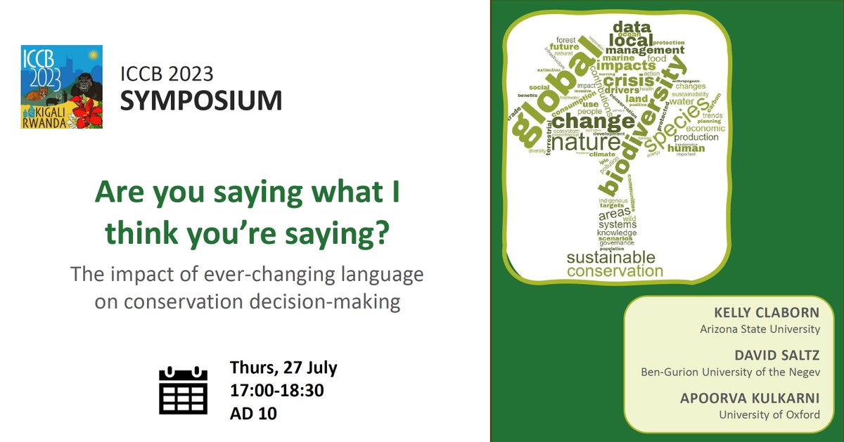 Officially enroute to #ICCB2023, and looking forward to share our findings on imprecise and ever-changing language in conservation!🌿Join us on Thursday to reflect on the week and explore the power of words in shaping our future decisions and actions.