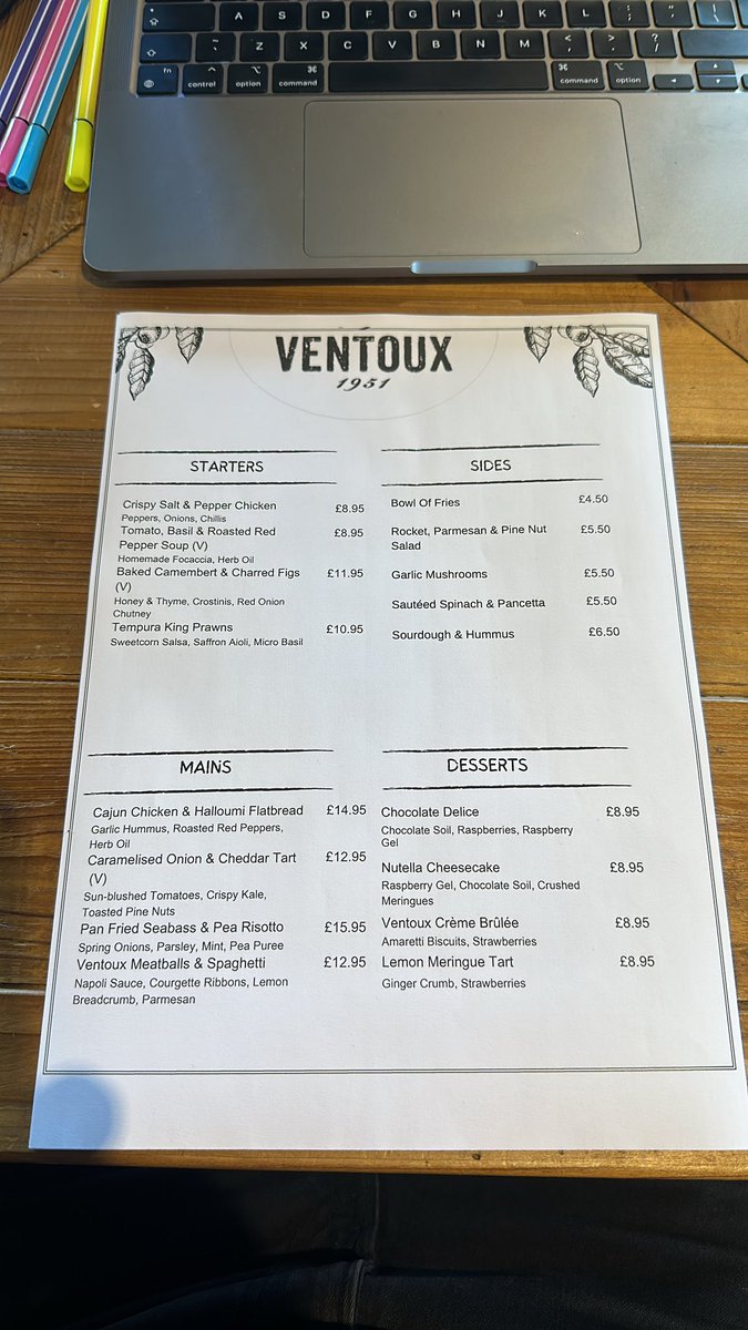 What you guys up to later? Check out tonight’s menu ❤️ You really need to try those tempura king prawns, they are unbelievable! Give us a call to reserve your table #cafeventoux #rutland #leicester