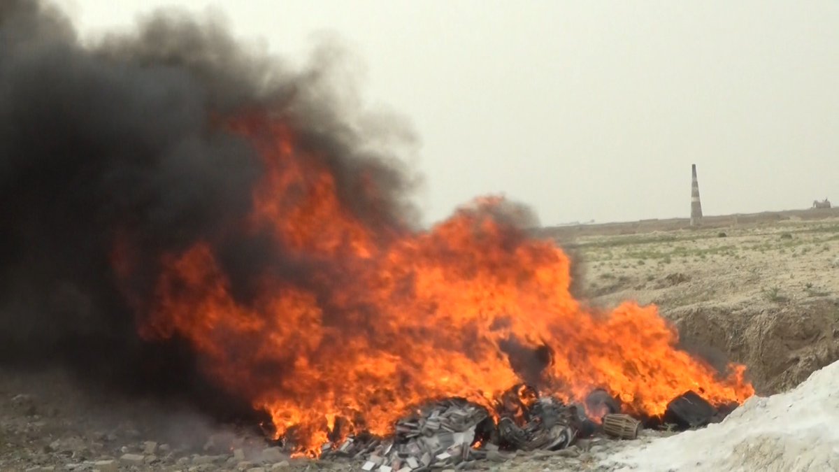 SoundCentralOrg's tweet photo. 1/3
Taliban’s Ministry of Vice and Virtue shared these photos on 19 July 2023, saying they set ablaze music instruments that were confiscated during the past few months in Kabul and other provinces. https://t.co/95uGLGPDNZ
