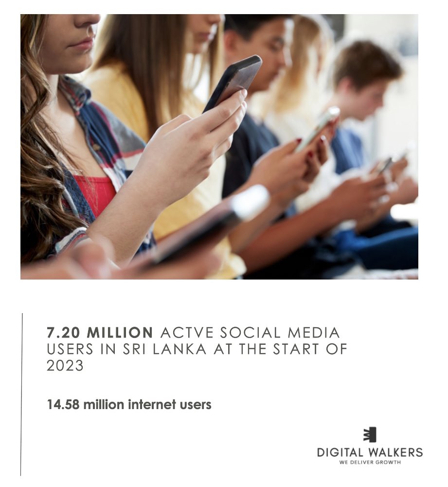digital_walkers's tweet photo. 7.20 million actve social media users in Sri Lanka at the start of 2023.

#Digitalwalkersagency https://t.co/RY02A1GeY7