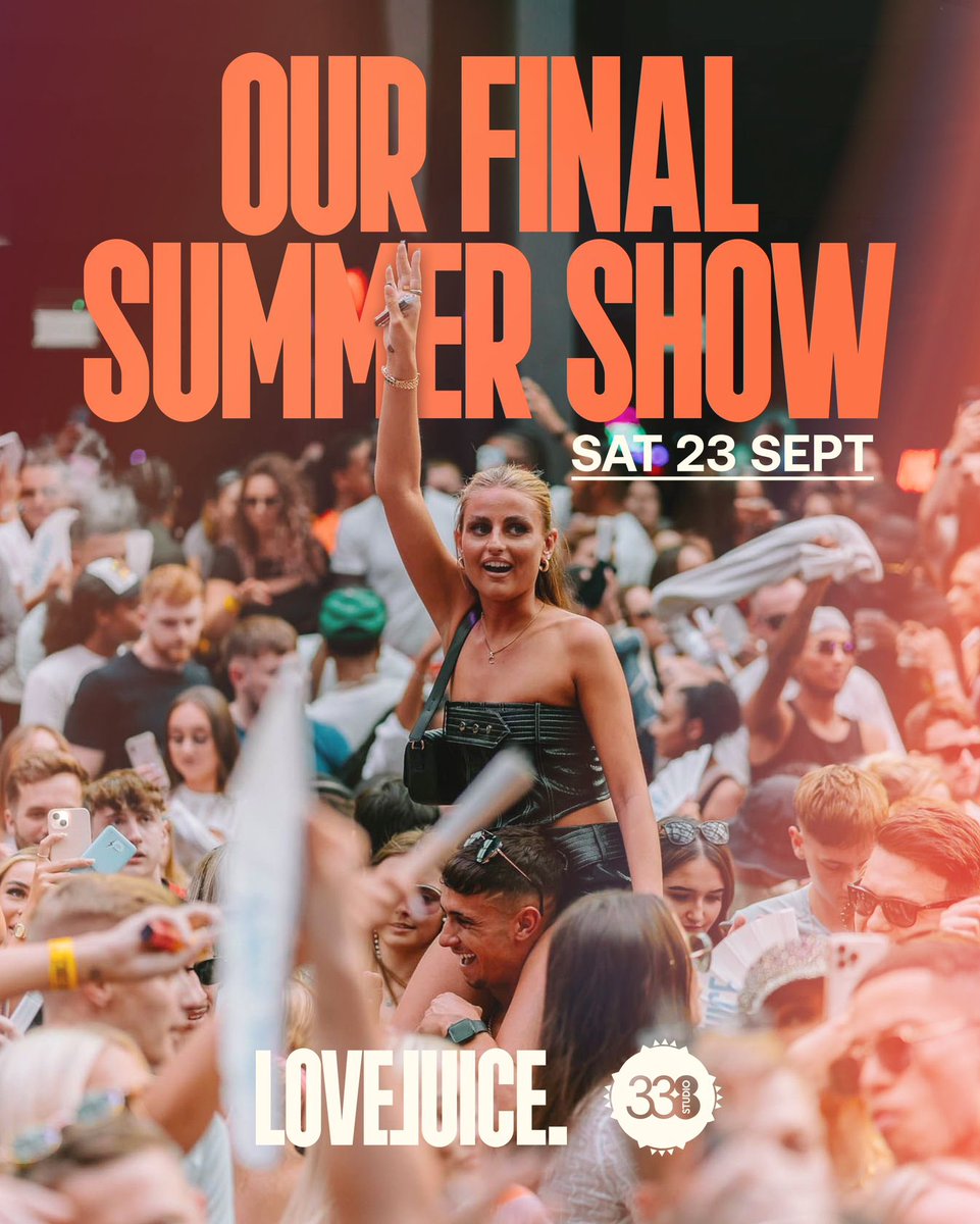 We are closing our summer in a BIG way! After an amazing show at Studio 338 London last weekend, we return to the venue on Sat 23 September across 3 stages! Lineup announced next! Register now: LoveJuiceAt338.com 🔥