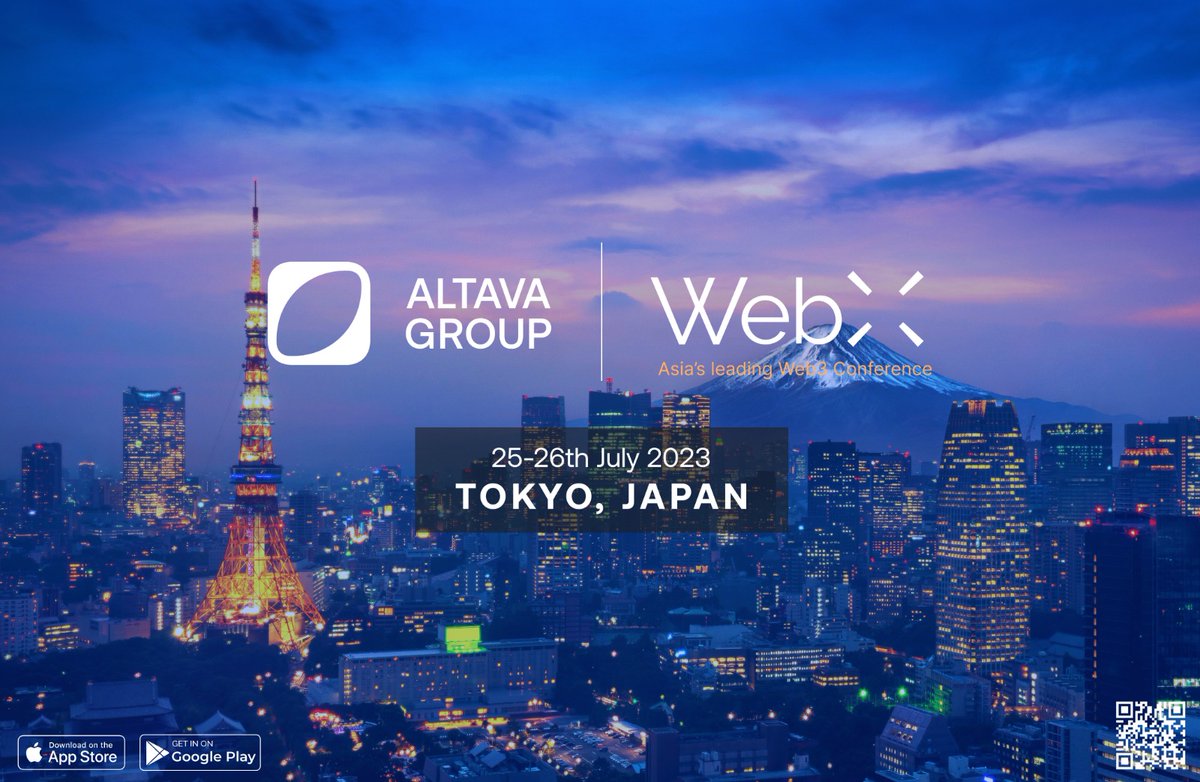 Hi, ALTAVA fam.

We are excited to announce that Andy Ku will be representing ALTAVA Group at WebX 2023, held in Tokyo from July 25 to July 26. We are looking forward to seizing this valuable opportunity to showcase our vision for ALTAVA to the world.

During the event, we have