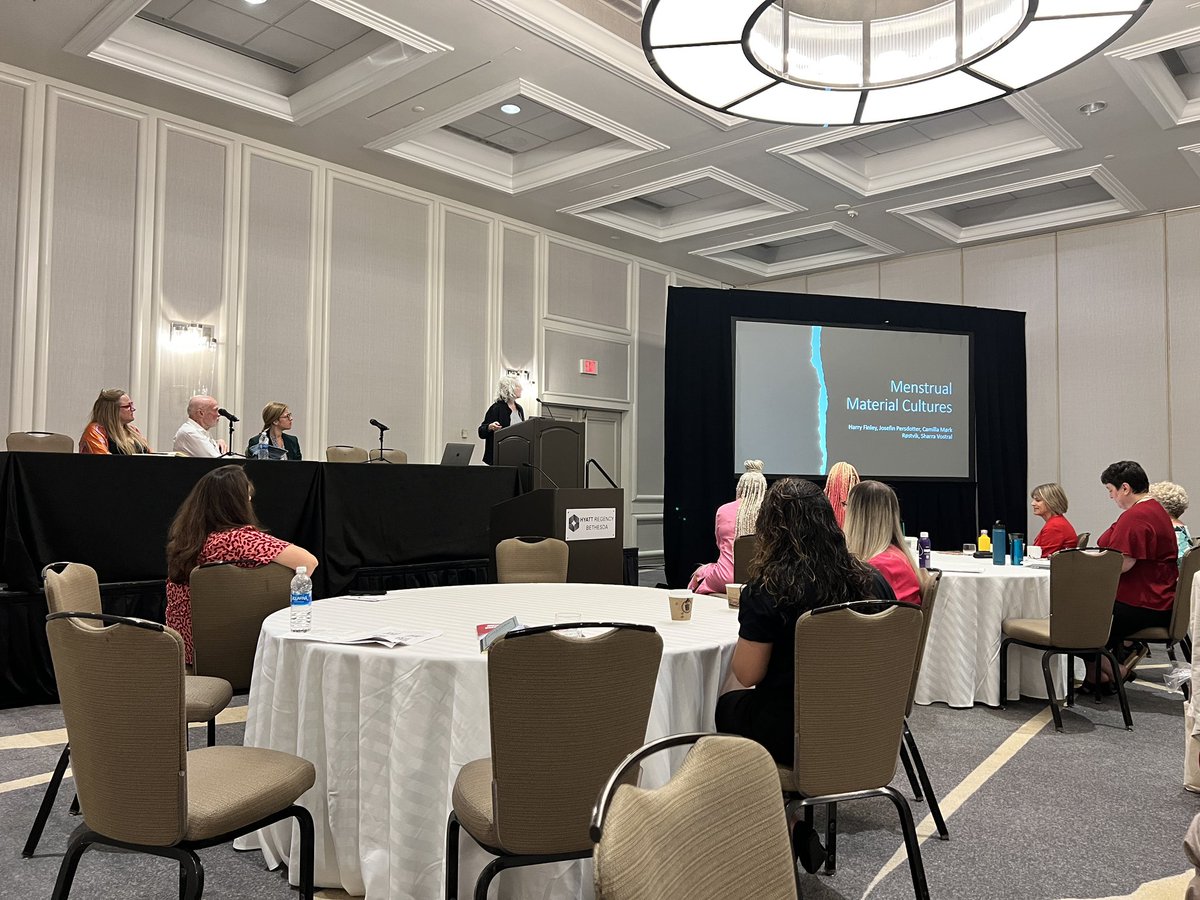 So excited for this talk today and thankful to everyone preserving menstrual materials and ephemera #smcr2023 @CRostvik