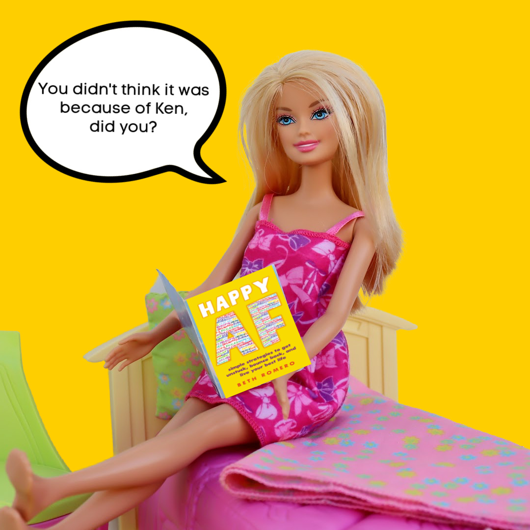 Happiness comes from within. Invest in yourself.

#barbie #loveyourselffirst #HappyAF #BethRomero  #reading #happiness #wellness #selfhelp