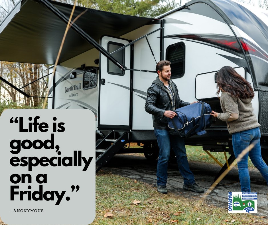"Life is good, especially on a Friday." #gorving #campinglife #mirvlife