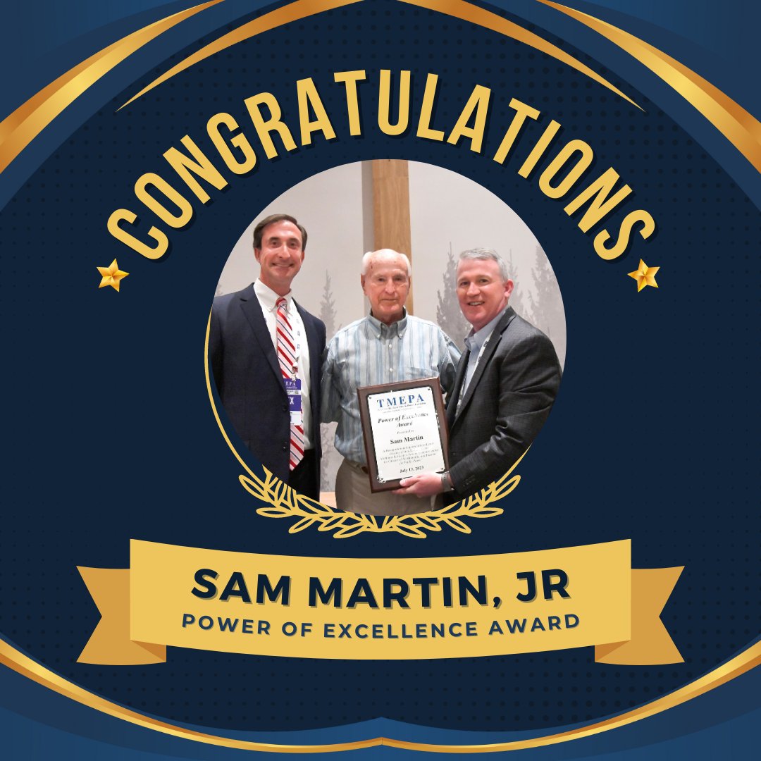 Thank you to Sam Martin, Jr for 45 years of service on the McMinnville Electric System utility board. Sam's Power of Excellence Award was well deserved. #publicpower #communitypowered