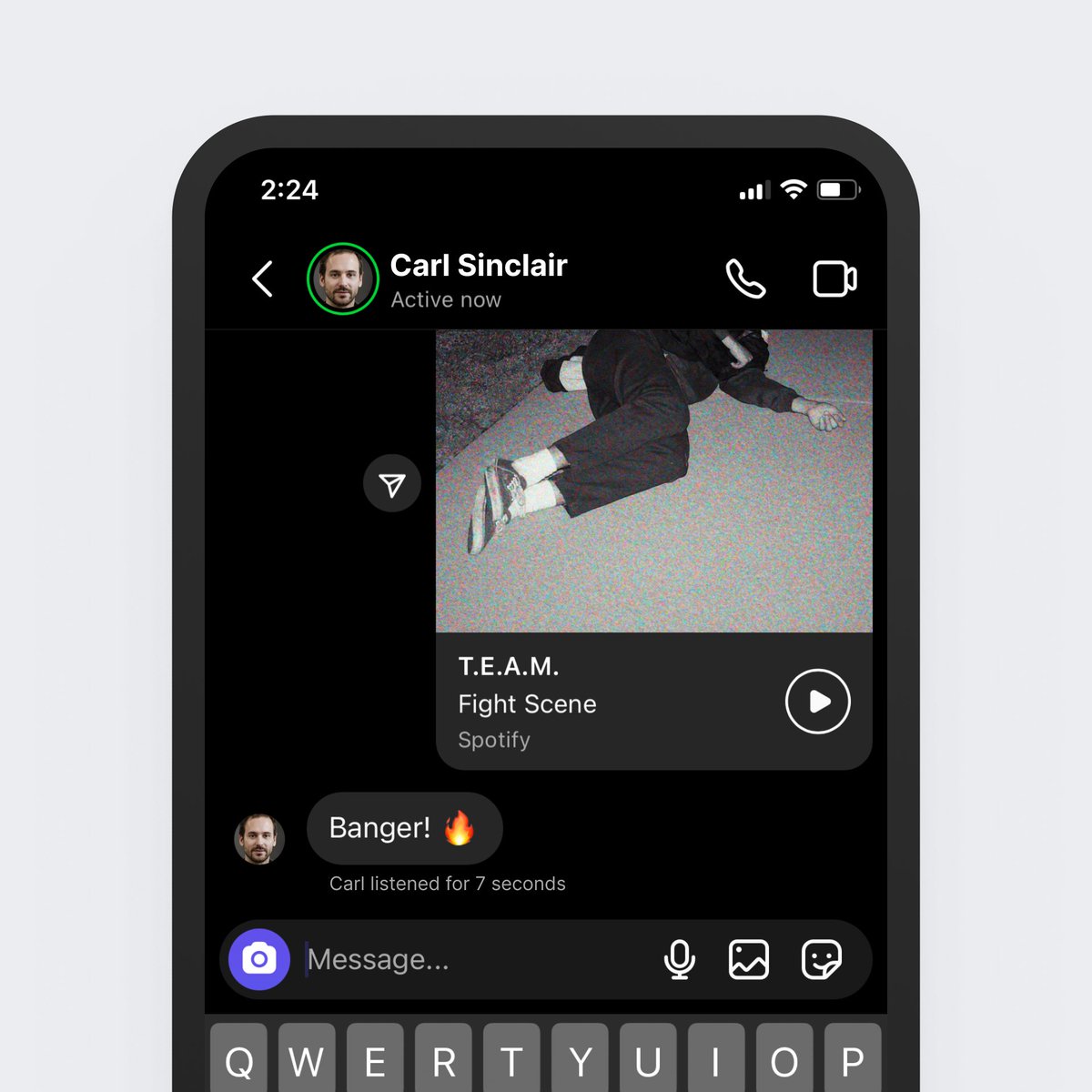 Insta DM see how much of a song someone listened to