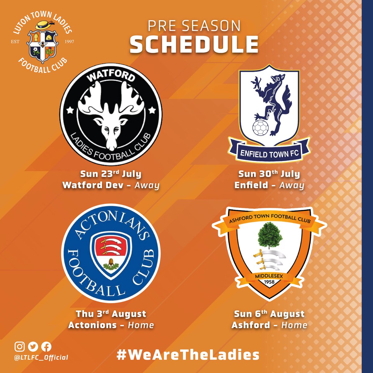 Luton Town Ladies Football Club tweet media