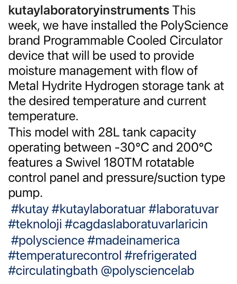 PolyScienceLab's tweet photo. Grateful for this amazing shout out from our friends at the Kutay Group we are #PolyScienceProud to be your partners , thank you for your business and trust.
#thisiswhy #temperaturecontrol #durachill #DCBT #changingtheworldofchillers #science #laboratory #lablife #laboratory https://t.co/j6caTqRFh4