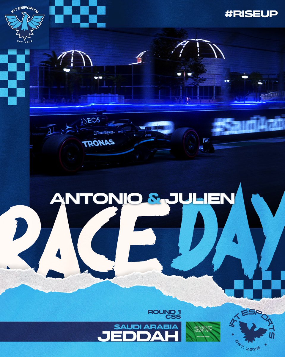 🏁Race Day🏁 <a href="/competitivessf1/">Competitive Speed Series</a> 

It is time for the first round of CSS, with Julien and Antonio heading to Jeddah!

Some firm opposition tonight, let's see what we can do🫡

#TeamIRT
#RiseUP