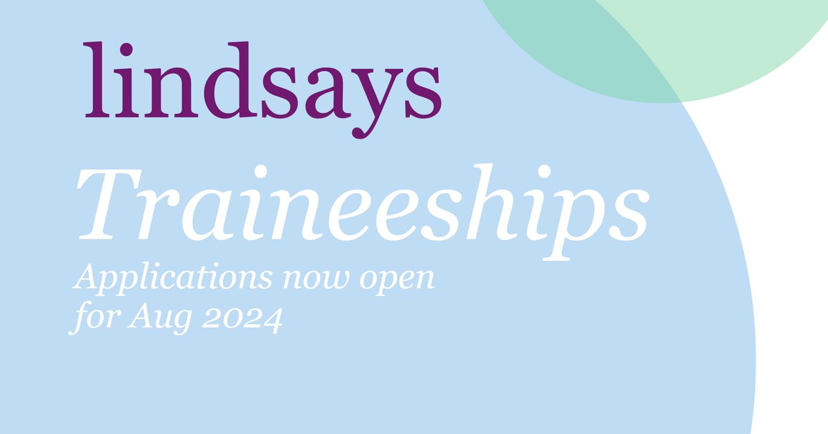 lindsaysnews's tweet photo. ICYMI Applications are now open for our four traineeship positions, joining August 2024. Applications close at midnight on Thursday 31 August 2023! To read more and apply click the link below...

https://t.co/KAFQnN018M https://t.co/dJnBtMhDUE