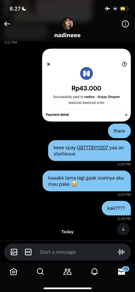 ! SCAMMER !
! Help RT !

Halo, di sini saya mewakili adik saya akan spill BA CV <a href="/dpevice/">ᯓ</a>. Kronologinya ada di gambar di bawah ini, hampir seharian belum di-tf padahal sebelumnya fastresp. Akunnya pun tidak aktif lagi semenjak adik saya transfer ke QRIS-nya. 
#zonauang