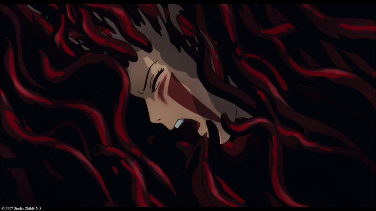 サン「いやだ！タタリ神なんかになりたくない」 #もののけ姫 #金曜