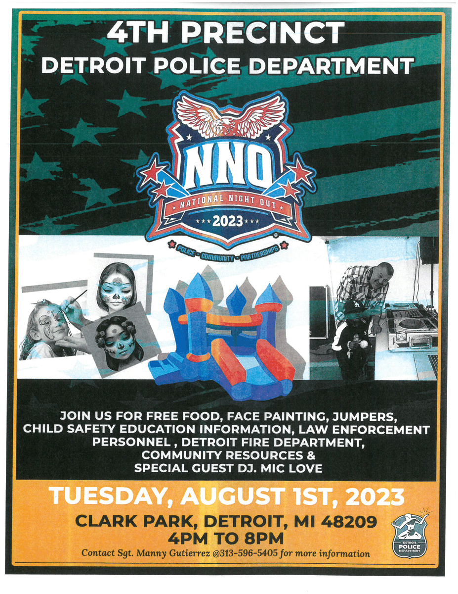 Join us Tuesday, August 1st, for the 4th Precinct's National Night Out!