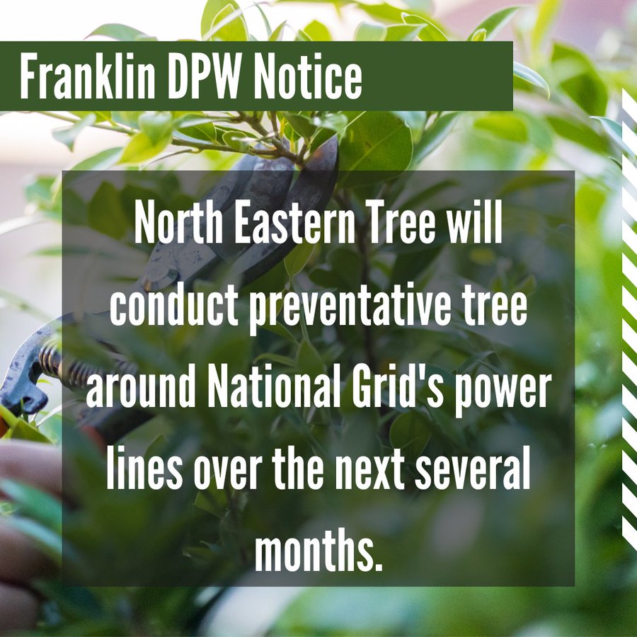 Franklin Matters Head's Up Franklinites! National Grid is going to be