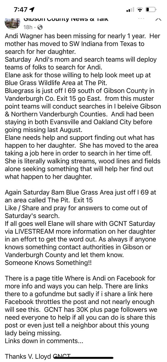I_am_Superskirt's tweet photo. @NancyGrace Andi and her family need help and attention in locating Andi. Her mom has moved to area from Texas &amp; taken a job here so she can spend her off time searching. This needs more attention and help. https://t.co/0l6vueEtrD
