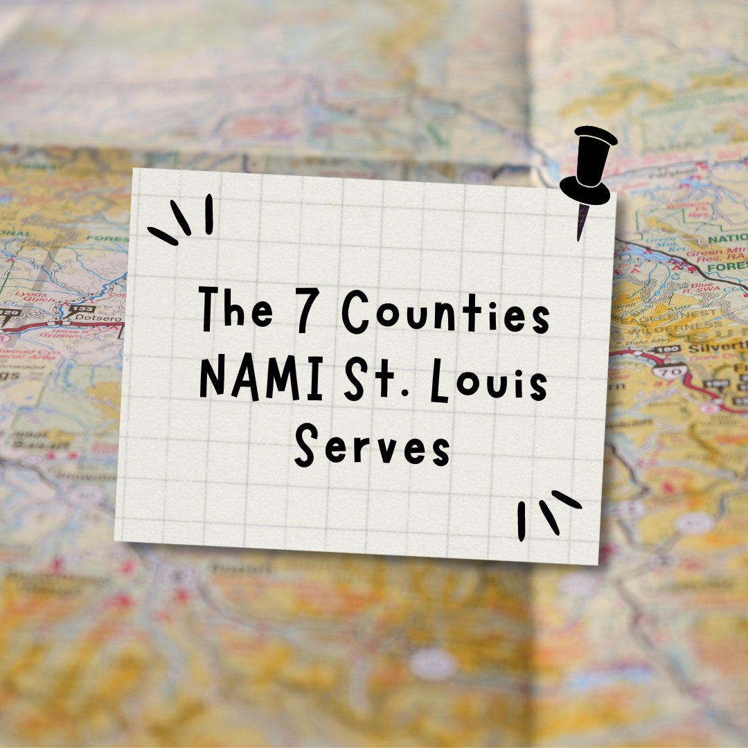 Did you know that NAMI St. Louis serves 7 counties in the St. Louis region? 👀 📍 Franklin County 📍 Jefferson County 📍 Lincoln County 📍 St. Charles County 📍 St. Louis City 📍 St. Louis County 📍 Warren County