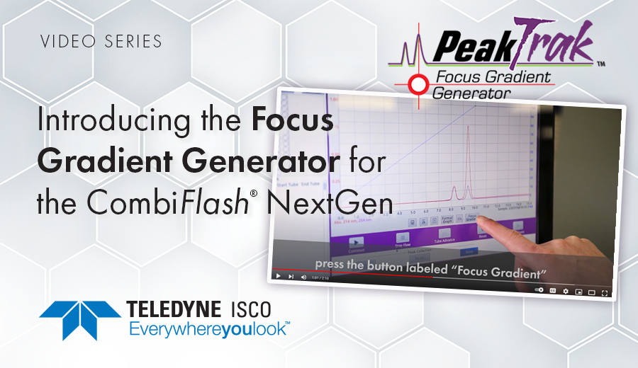 The Flash Focused Gradient Generator is now available on the ACCQPrep and CombiFlash® NextGen chromatography instruments. The system makes using TLC plates for flash method development obsolete. hubs.la/Q01Yt2QM0

#focusedgradientgenerator #peaktrak #chromatographysoftware