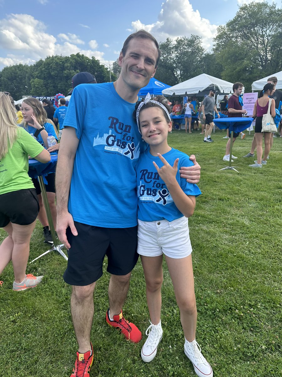 MikeDeCuypereMD's tweet photo. Another fantastic #RunforGus this year to raise money for pediatric #braintumor research! Our featured star patient was Luna, a truly strong and amazing girl! Thanks to everyone in the @Lurieneurosurg family for coming out!
@NeurosurgeryNM @BrainTumorInst https://t.co/O2uvmfPVF2
