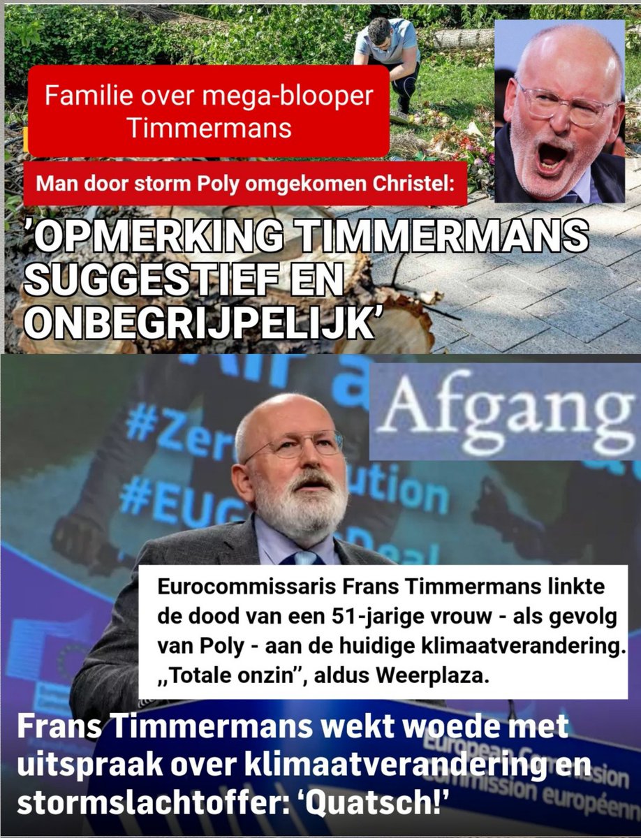 TonyHellings's tweet photo. Nabestaanden slachtoffer storm #Poly reageren vanmiddag in #Telegraaf op de vreselijke #miskleun van de #PvdAGroenLinks Charlatan #Timnermans. Deze blooper was zo 'huge' en een regelrechte schande, dat zelfs #Weerplaza hier op in moest grijpen...⬇️ #klimaathysterie https://t.co/fxLmmhyIdX