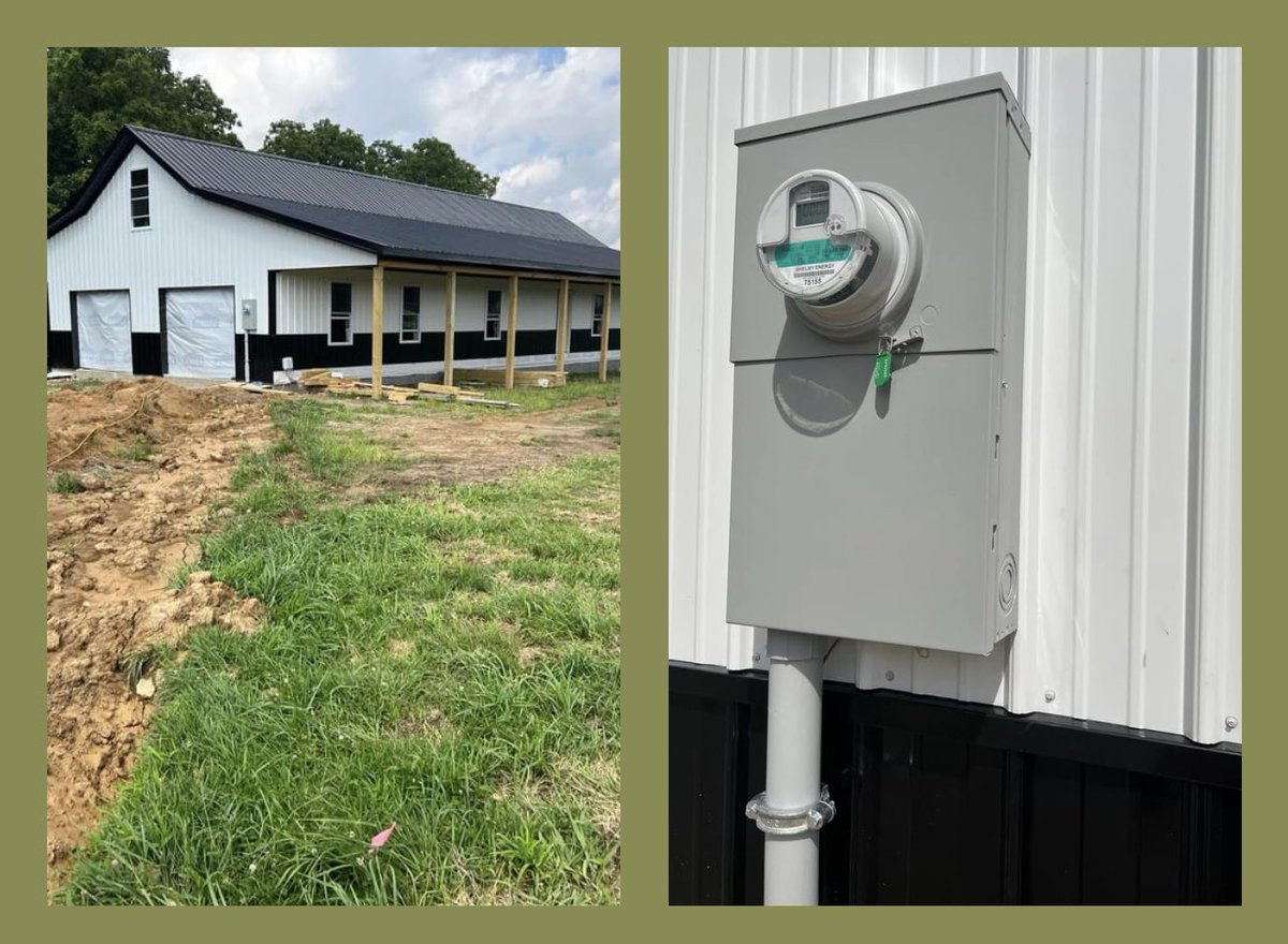 Big Thank You to Shelby Energy Cooperative for installing the Electric Meter