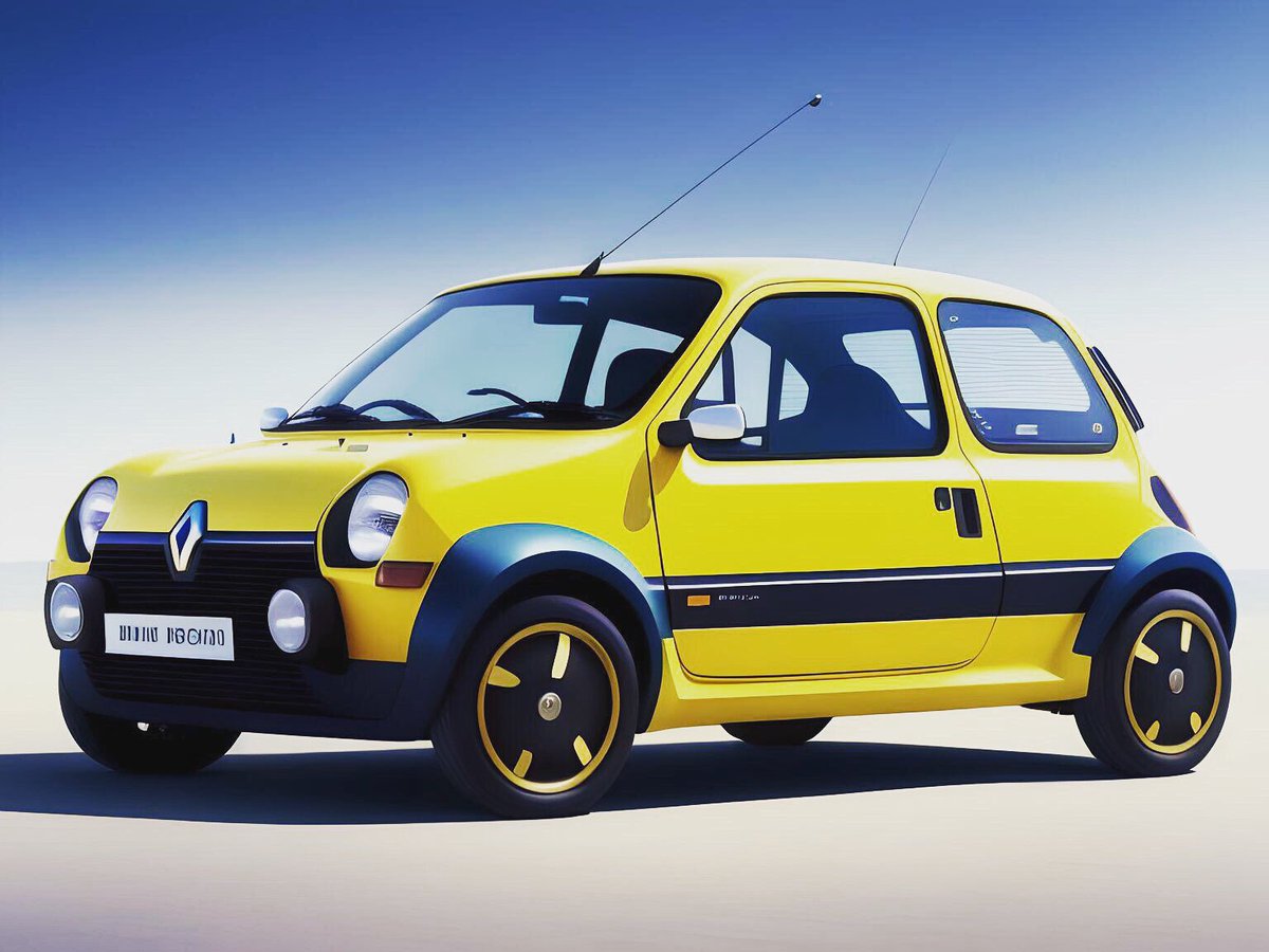 AIが考えたレストモッド風のトゥインゴも面白い🙂
#renault#twingo#renault5#hybrid#cardesign#frenchcar#smallcar#ev