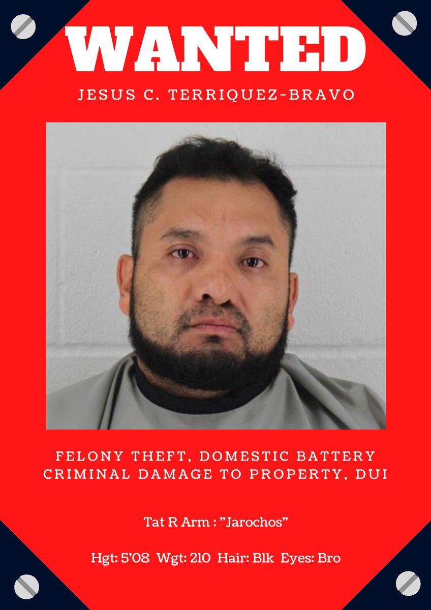 JOCOSHERIFF's tweet photo. Today is #fugitivefriday and we could use your help!

If you know where Mr. Terriquez-Bravo is, please contact our Warrant Unit at 913.715.5212 or email us at SHR-Warrants@jocogov.org.    

His is known to frequent Shawnee, KS. https://t.co/oCZZMWL3ww