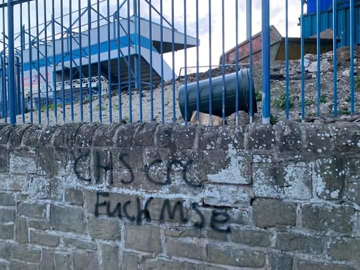 away_ends's tweet photo. Notts County Went To Mansfield Town Stadium (Yesterday) &amp; Put F*ck Stags On Walls + Roads ⚫️⚪️...

(#)- #Notts | #Stags | #NFFC https://t.co/YzCkTRAFYS