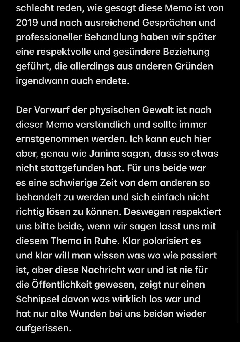 5. Teil folgt in den Kommentaren, bitte nehmt euch die Zeit, euch auch Janinas Statements durchzulesen.