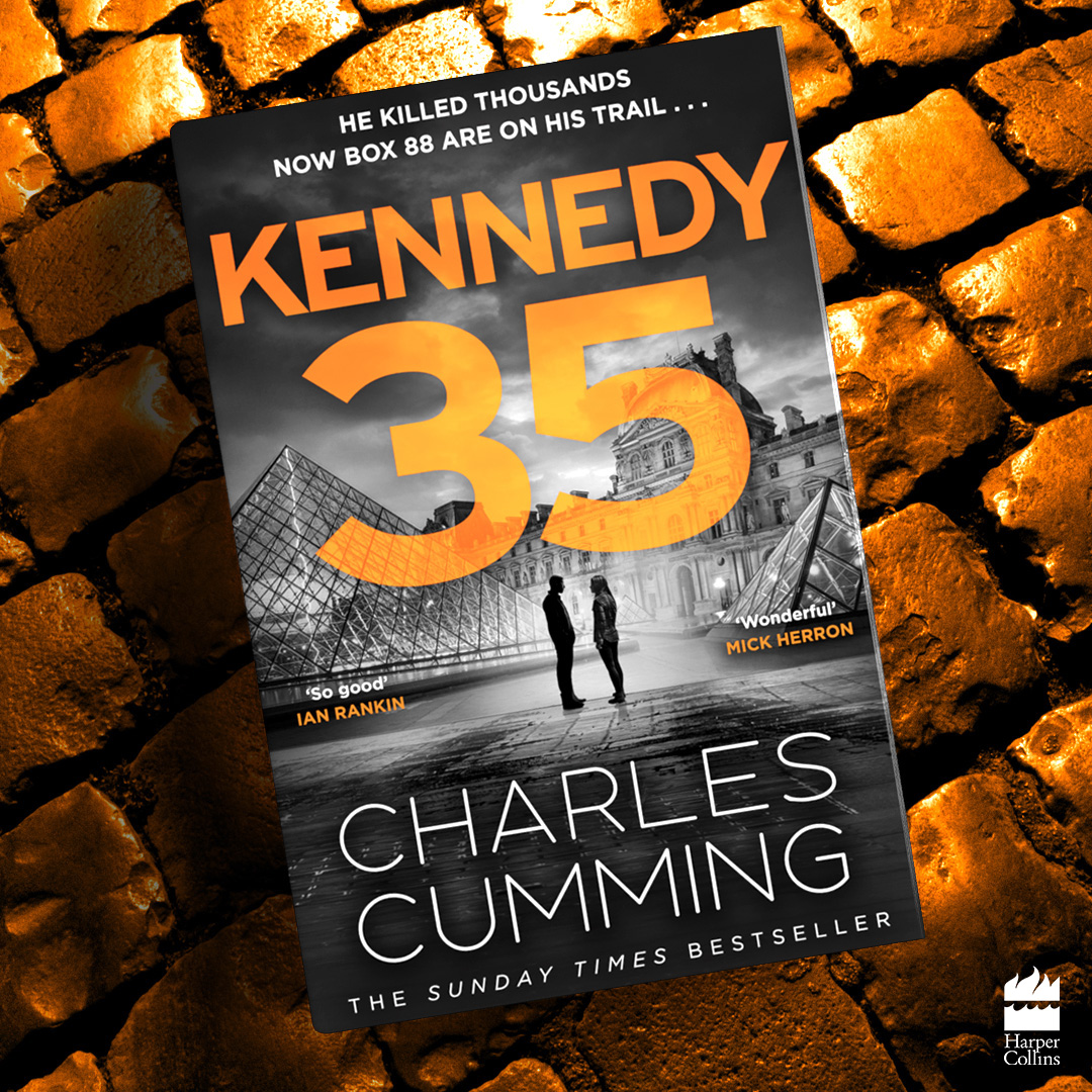 HarperCollinsUK's tweet photo. Two rival spy agencies. A hunted war criminal. The race to catch him has begun…

Lachlan Kite and the #BOX88 agency return in #KENNEDY35 – a gripping new adventure from Sunday Times bestselling author @CharlesCumming.

Pre-order now: https://t.co/cwy5xcmfG7 https://t.co/AJP8WEhPNL