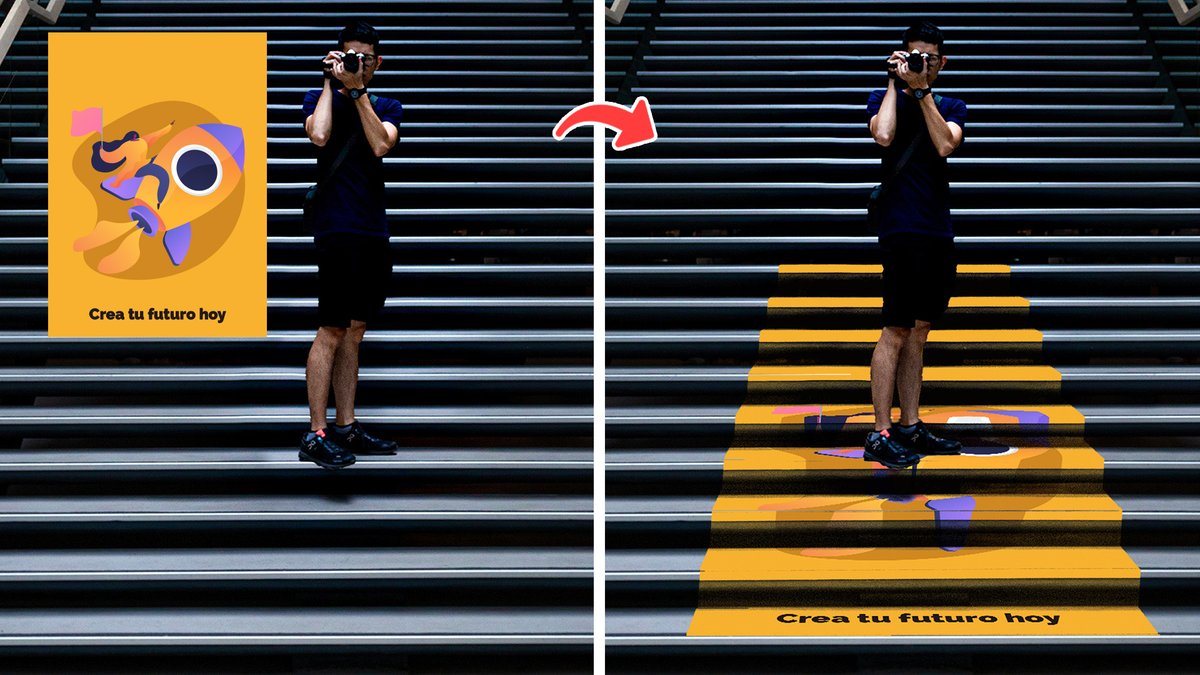 VisualbitStudio's tweet photo. Mira cómo puedes colocar una imagen sobre una superficie compleja con #Photoshop: https://t.co/vSYKAkbiMr https://t.co/JE1YRsAq3N