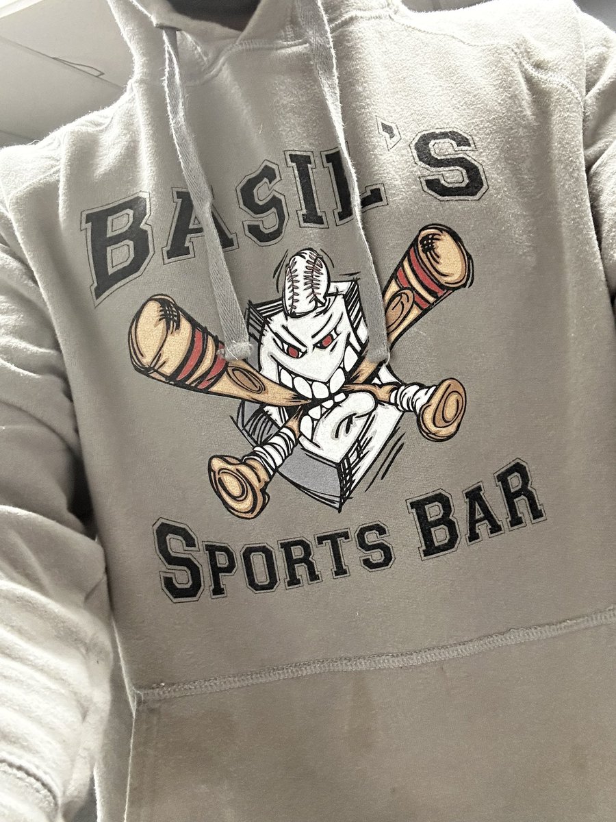 BasilsSportsBar's tweet photo. Happy Friday... sporting the oldie but goodie #FuckTheStatusQuo hoodie! #weekendvibes https://t.co/KjHJFHxVVm