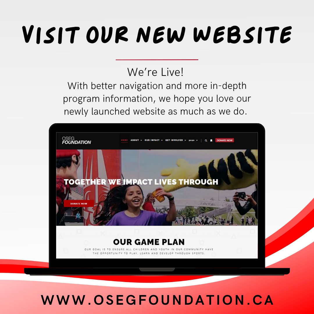 Did you hear the news? Our website has relaunched!

Check it out at osegfoundation.ca and let us know what you think in the comments. 👇

… and while you're there, sign up for our newsletter so you never miss an update!